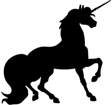 Unicorn silhueta stenske nalepke - TenStickers