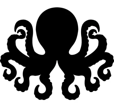 Enobarvni kraken z nalepko za obešalnik za lovke - TenStickers