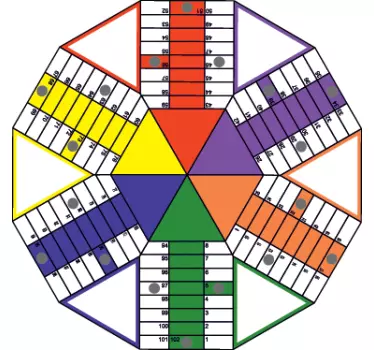 Parcheesi namizna igra nalepka za umetnost - TenStickers
