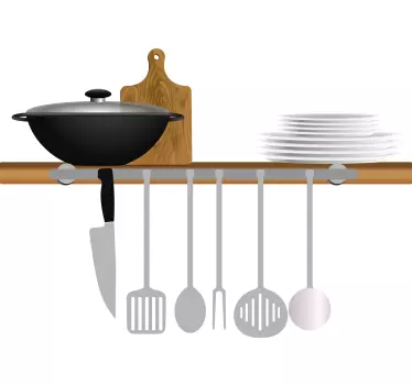 Realistic cooking tools nalepka za kuhinjo - TenStickers