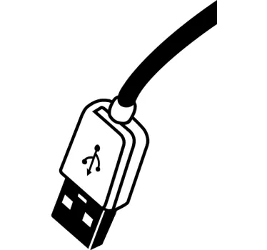 Usb kabel stenske nalepke - TenStickers