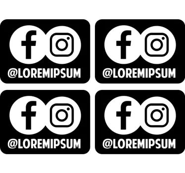 Instagram in facebook računi nalepka živali - TenStickers