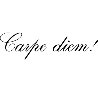 Carpe diem občutljive tanke nalepke za citate - TenStickers