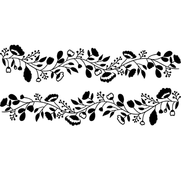 Ogledalo cvetlični decal - TenStickers