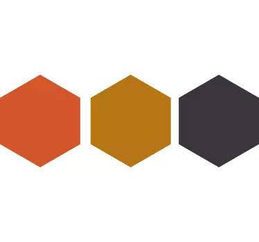 Stenski dekor s pisanimi šesterokotniki - TenStickers
