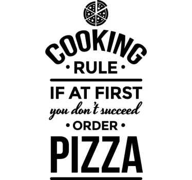Citiram pravilo kuhanja pizza nalepko nalepko domače stene - TenStickers