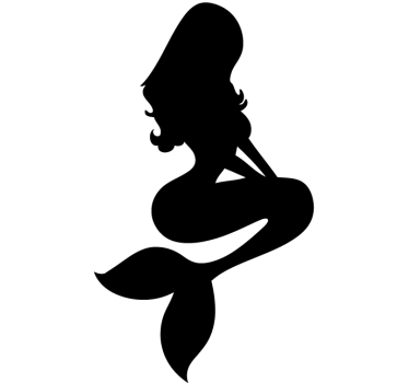 Mermaid silhueta stenske nalepke - TenStickers
