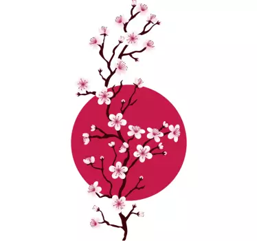 Nalepka japonske češnjeve veje - TenStickers