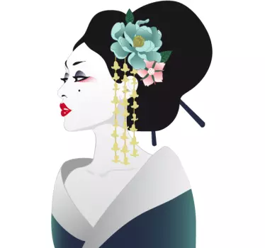 Nalepka za steno japonske gejše - TenStickers