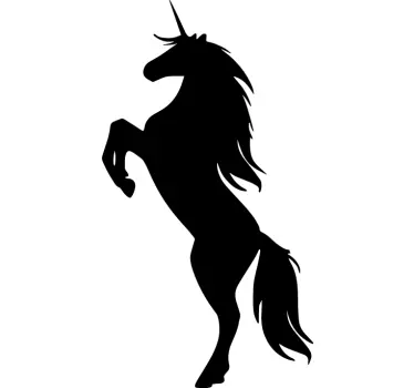 Enobarvna unicorn stena nalepka - TenStickers