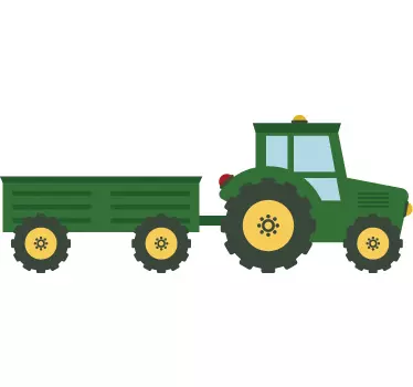 Otroci zelene nalepke na stezi traktorja - TenStickers