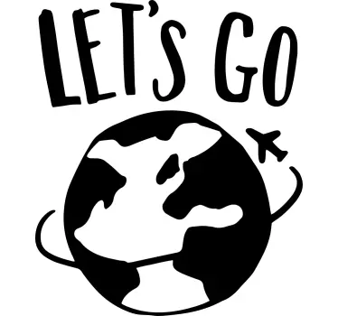 Lets go world vintage potovalne nalepke - TenStickers