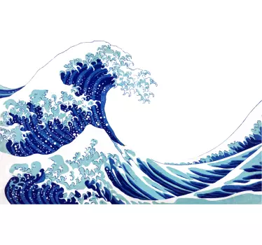 Morska nalepka z valovi kanagawa - TenStickers