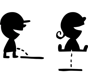 Otroške wc znakske nalepke - TenStickers