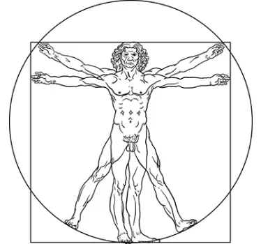 Nalepka da vinci vitruvijski moški - TenStickers