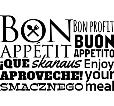 Nalepka z besedilom bon appetit - TenStickers