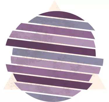 Abstraktna stenska nalepka z geometrijskim krožnim trikotnikom - TenStickers