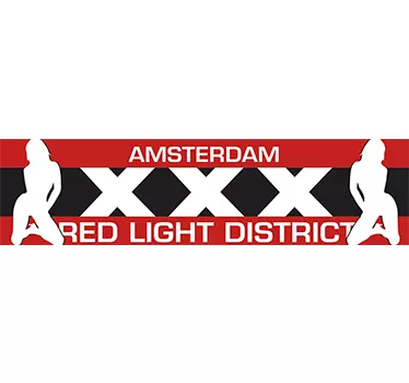 Nalepka okrožja amsterdam z rdečo lučjo - TenStickers