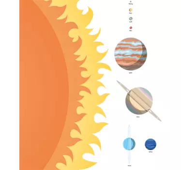 Sončni sistem za merjenje stenske nalepke - TenStickers