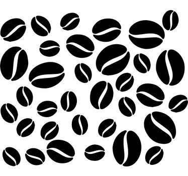 Stenska nalepka kavnih zrn - TenStickers