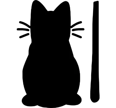 Nalepka za avto s silhueto mačke - TenStickers