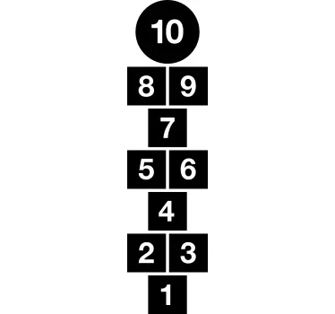 Kvadratki hopscotch-a Nalepka igre - TenStickers