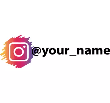 Osebni logotip Instagrama z črnimi črkami nalepka za promocijo pr - TenStickers