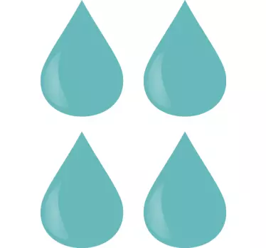 turkizni kapljice stenske nalepka za kuhinjo - TenStickers