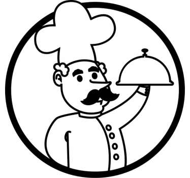 Kuhar rišeKuhar risa stenske nalepka za kuhinjo - TenStickers