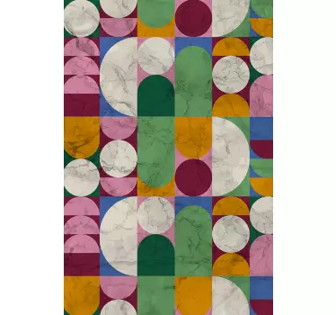 Geometrijske teksturirane oblike nalepka z motivom za tuš - TenStickers