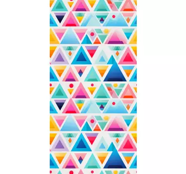 Pisane trikotne oblike nalepka z motivom za tuš - TenStickers
