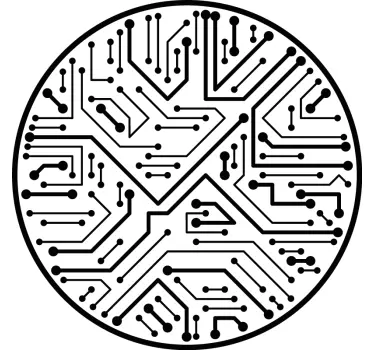 Čipni krog nalepka internet in tehnologija - TenStickers