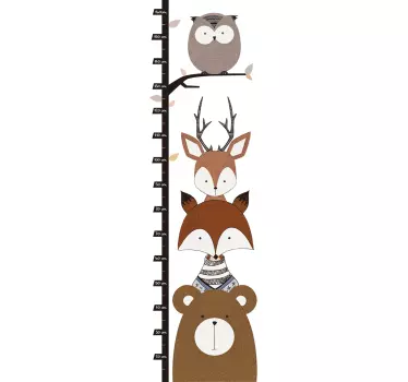 Nalepke za višino na gozdnih živalih - TenStickers