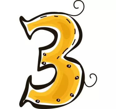 Nalepka številka 3 - TenStickers