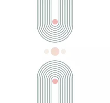 Abstraktno minimalistično kopalniška nalepka za steno - TenStickers