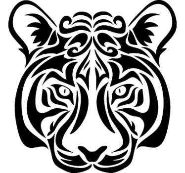 Avtomobilska lepilna tigrova glava - TenStickers