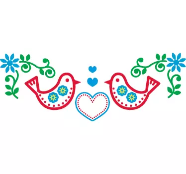 Barvna nalepka ptic meja - TenStickers