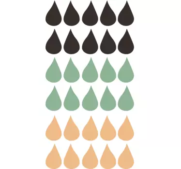 Barvne kapljice stenske nalepke - TenStickers