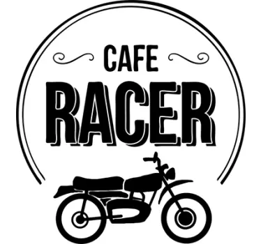 Cafe racer motocikel nalepka - TenStickers