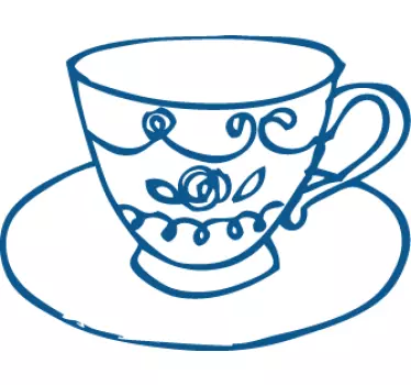 čaj set steklena nalepka nalepka - TenStickers