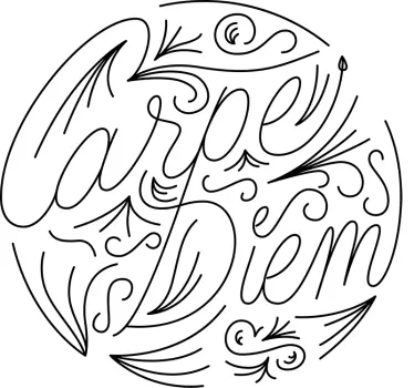 Nalepka z besedilom carpe diem - TenStickers