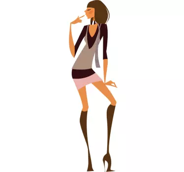 Chic female stance nalepka za živali - TenStickers