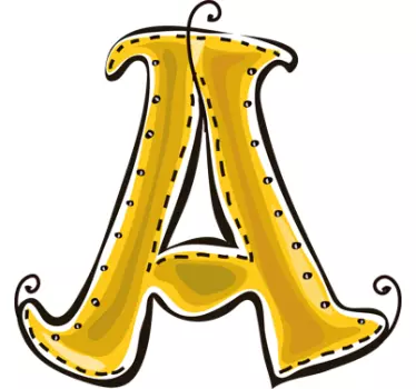 črka a z nalepke za otroke po abecedi - TenStickers