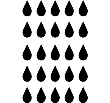 Nalepke z dežnimi kapljicami geometrijske stenske nalepke - TenStickers