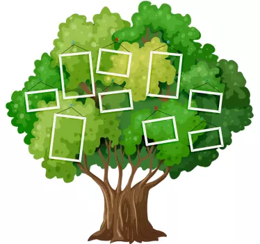 Družinsko drevo za otroke nalepka na steno drevesa - TenStickers
