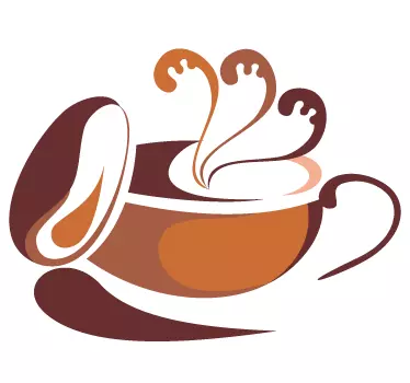 Elegantna skodelica za ilustracijo za kavo - TenStickers