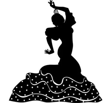 Flamenco tanz silhueta dnevna soba stenski dekor - TenStickers