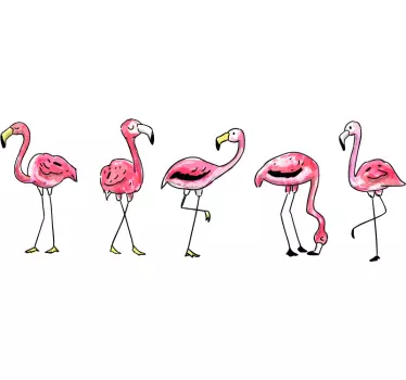 Nalepka na flamingo steni - TenStickers