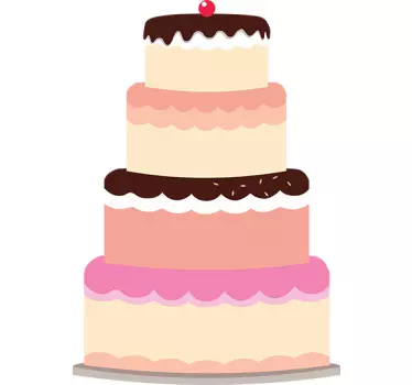 Fondant torta nalepka - TenStickers