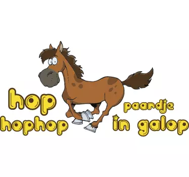 Galopirajoča konjska drevesnica rima nalepka - TenStickers
